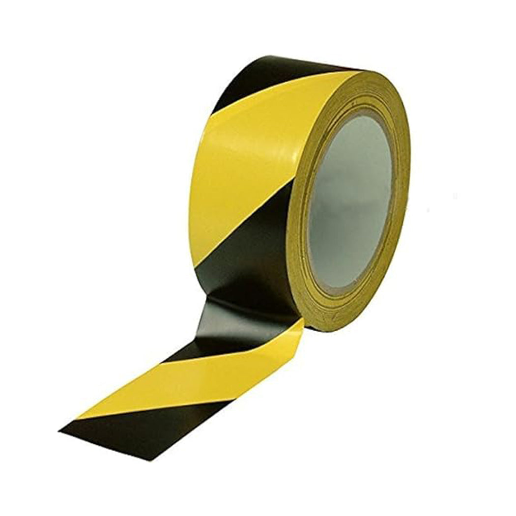 2" x 36Yd Yellow/Black Safety Tape 6 Mil, Industrial Hazard Warning Tape, 24 Roll