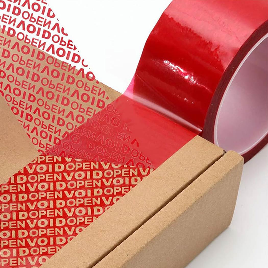 2" x 55Yd Tamper Evident Tape 3.9 Mil, Void Tape, 8 Roll