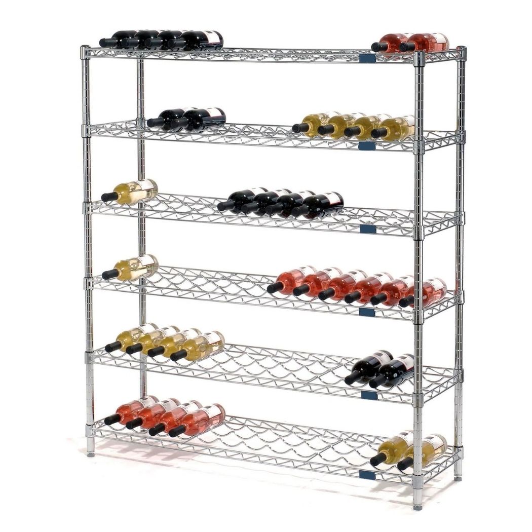 Wine Bottle Shelf, 78 Bottle Capacity, 48"L x 14"W x 54"H