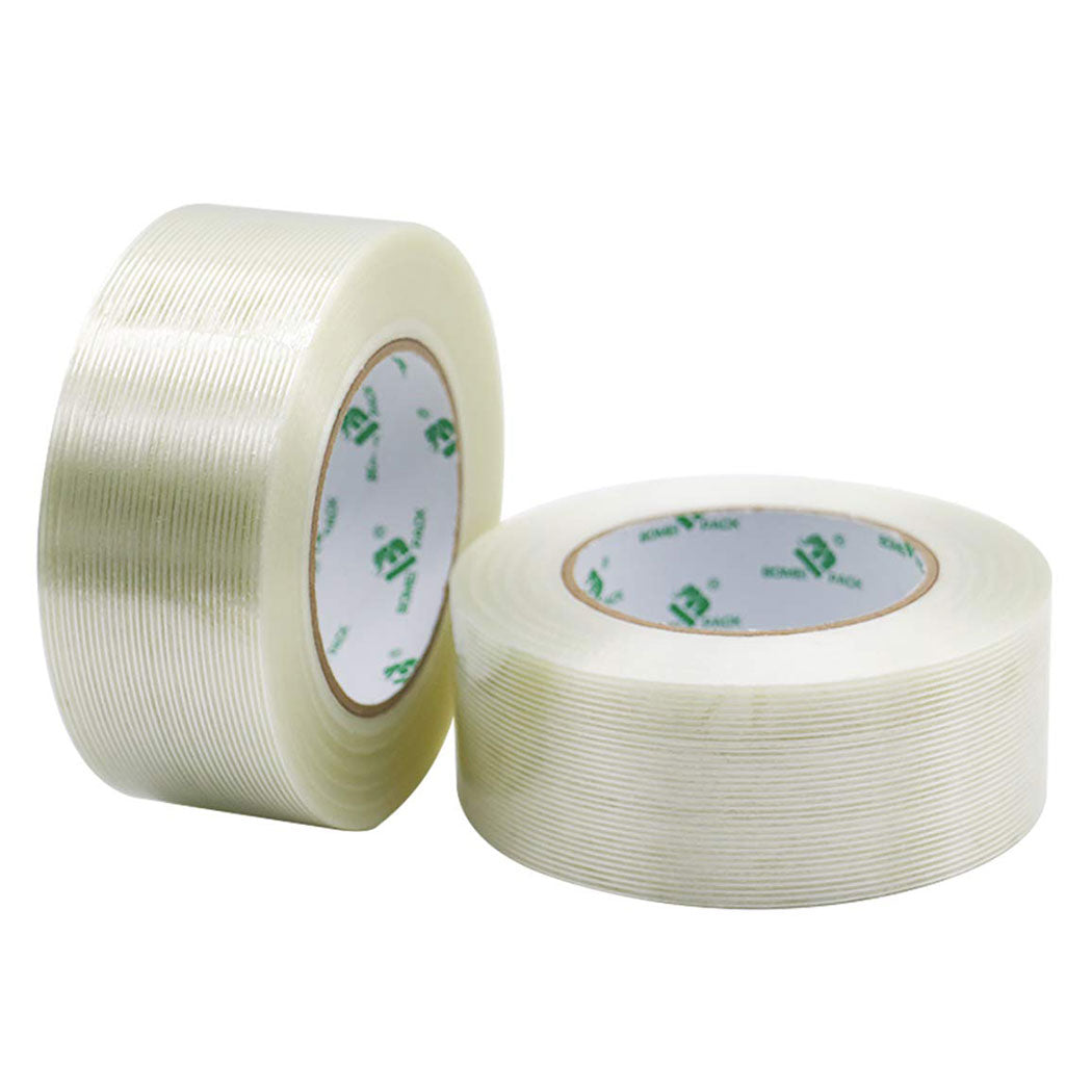 2" x 60Yd Heavy Duty Fiberglass Tape 5.5 Mil, Strapping Tape for Packing, 48 Roll