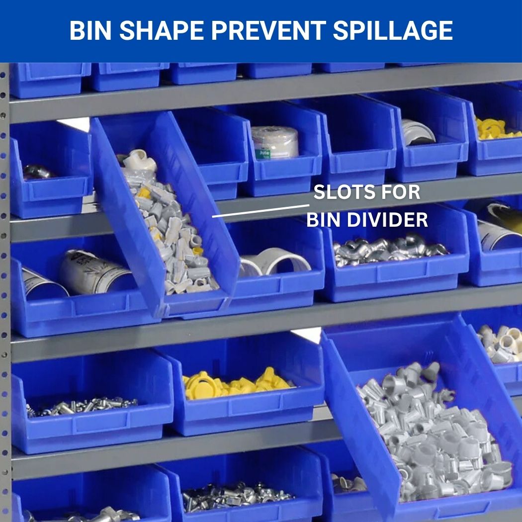 7 Shelves Steel Bin Storage Rack 36L" x 12"W x 39"H w/ 36 Plastic Bins