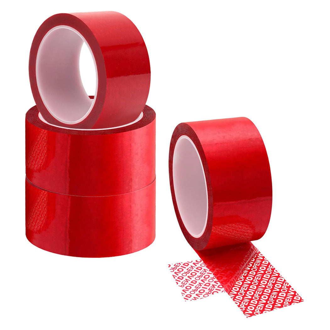 2" x 55Yd Tamper Evident Tape 3.9 Mil, Void Tape, 4 Roll
