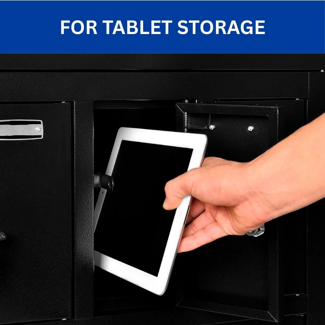 2-Tier 8 Door Cell Phone Locker w/ Individual Key Locks & Master Key, 28.5"L x 11.25"W x 26.75"H