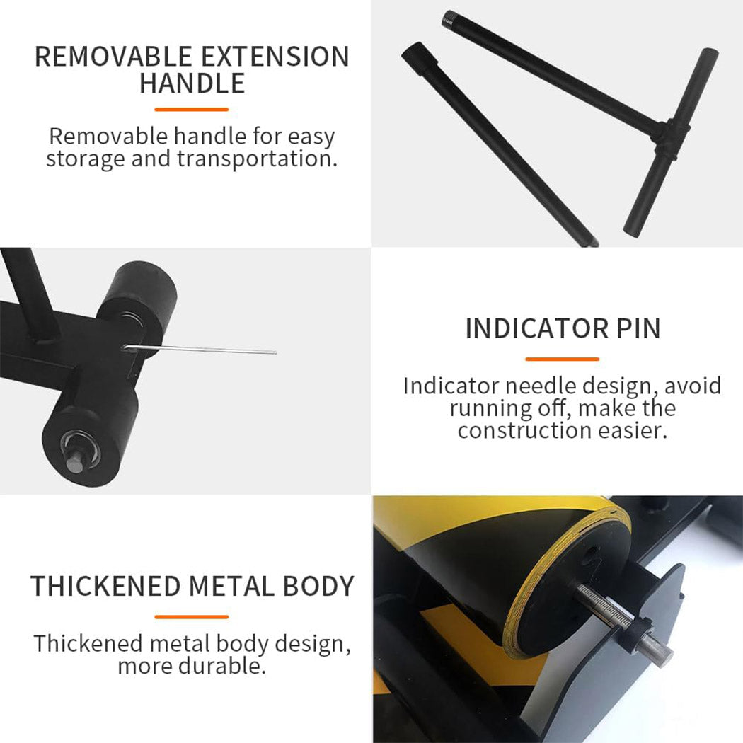 Floor Tape Applicator Marking Machine, Lane Marking Applicator with Rubber Roller , Fits Tape Up to 6" Wide