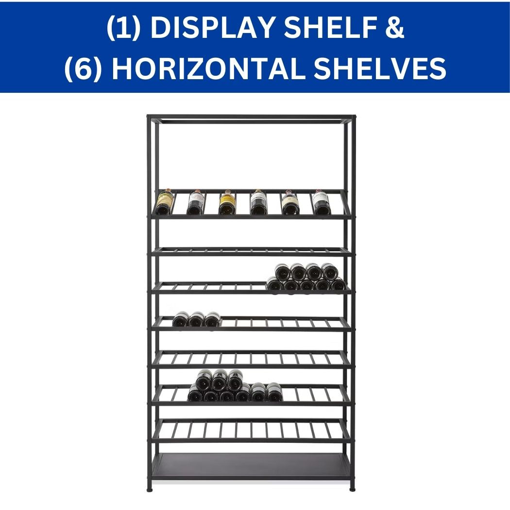 Wine Bottle Rack, 150 Bottle Capacity, 39"L x 16"W x 70"H