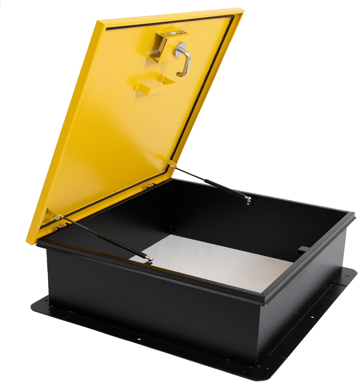 37" L X 36" W Roof Access Hatch, Roof Steel Security Door, 80 Degree Lid Powder Coated Roof Deck Hatch with Roof Hatch Door Lift Supports