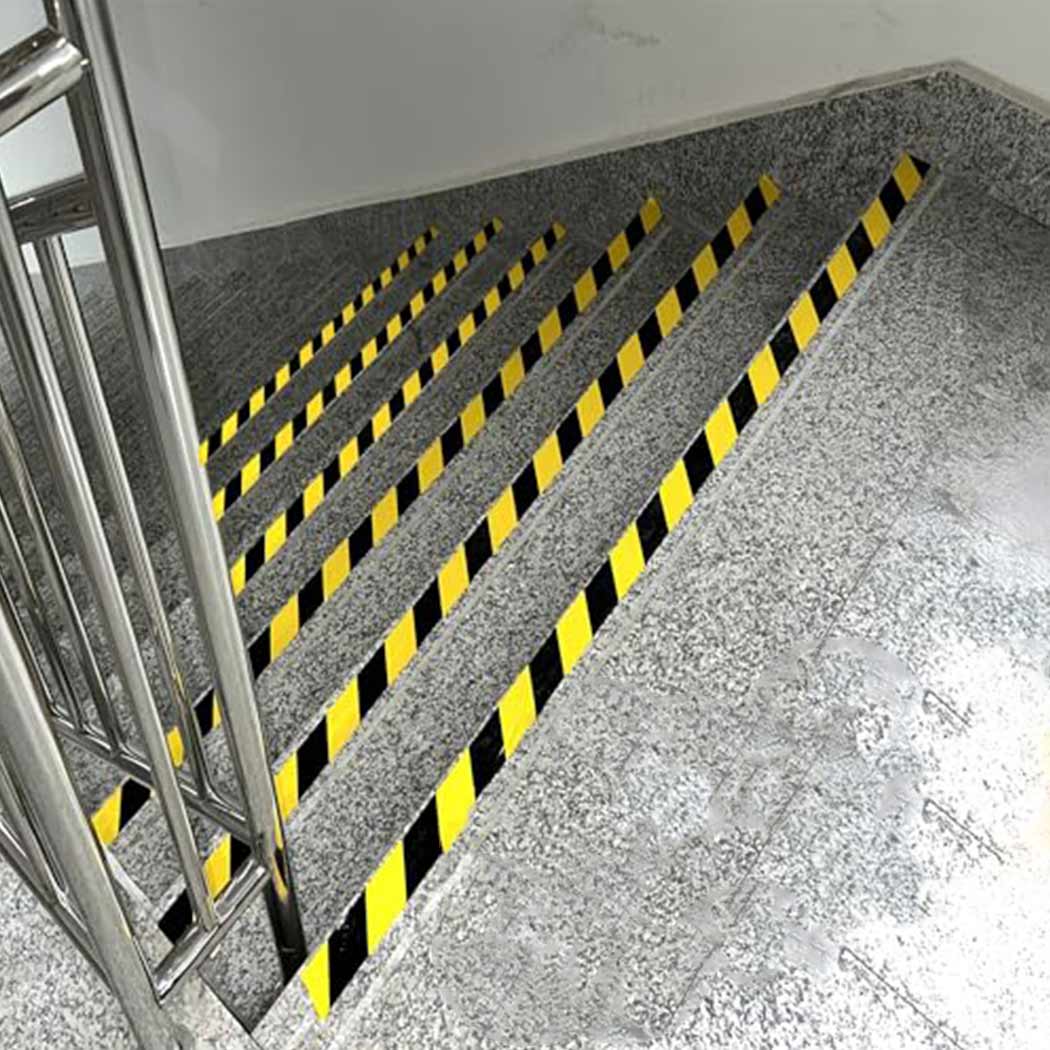 2" x 36Yd Yellow/Black Safety Tape 6 Mil, Industrial Hazard Warning Tape, 24 Roll