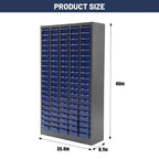 100-Bin Steel Parts Cabinet - Small Component Organizer