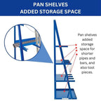 3-Bay Vertical Bar Storage Rack - 84" High Industrial Organizer
