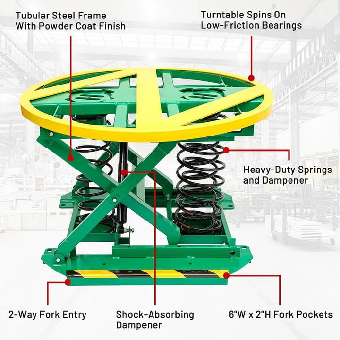 Spring-Actuated Pallet Carousel - 4500 lbs Capacity