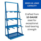 3-Bay Vertical Bar Storage Rack - 84" High Industrial Organizer
