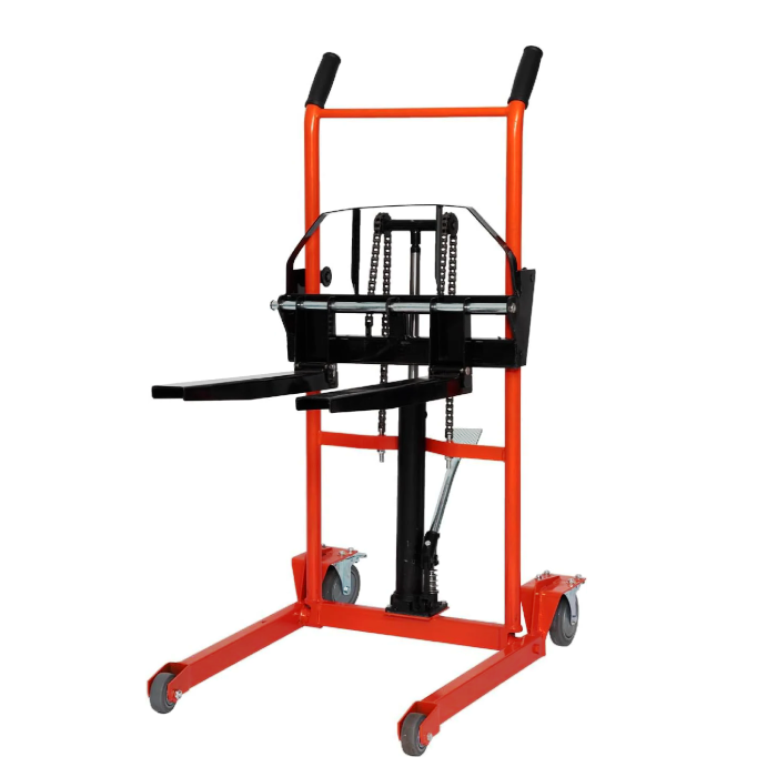 2-in-1 Hydraulic Lift & Stacker - 440 lbs Capacity