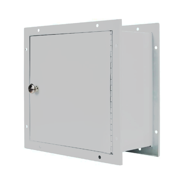 White Steel Specimen Pass-Thru - Medical Grade