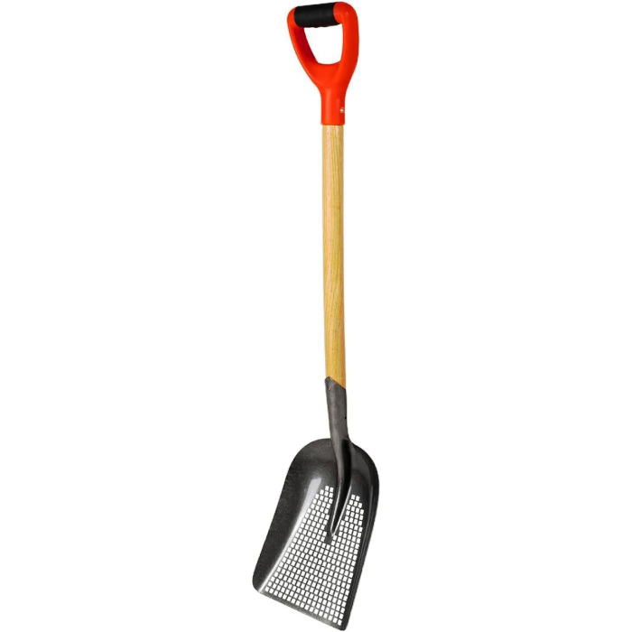 Carbon Steel Sand Sifting Shovel - Ergonomic D-Grip