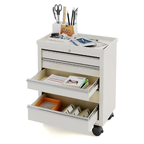 5-Drawer Medical Rolling Cabinet - Stainless Steel Top