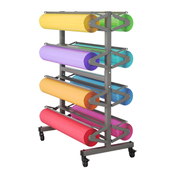 8-Roll Mobile Paper Dispenser - Built-in Cutter