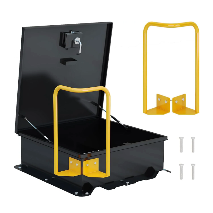 Roof Hatch Safety Extension Handle - Galvanized Steel