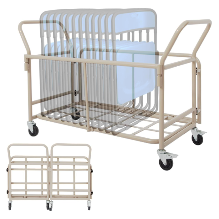 Foldable Folding Chair Dolly - Holds 20+ Chairs