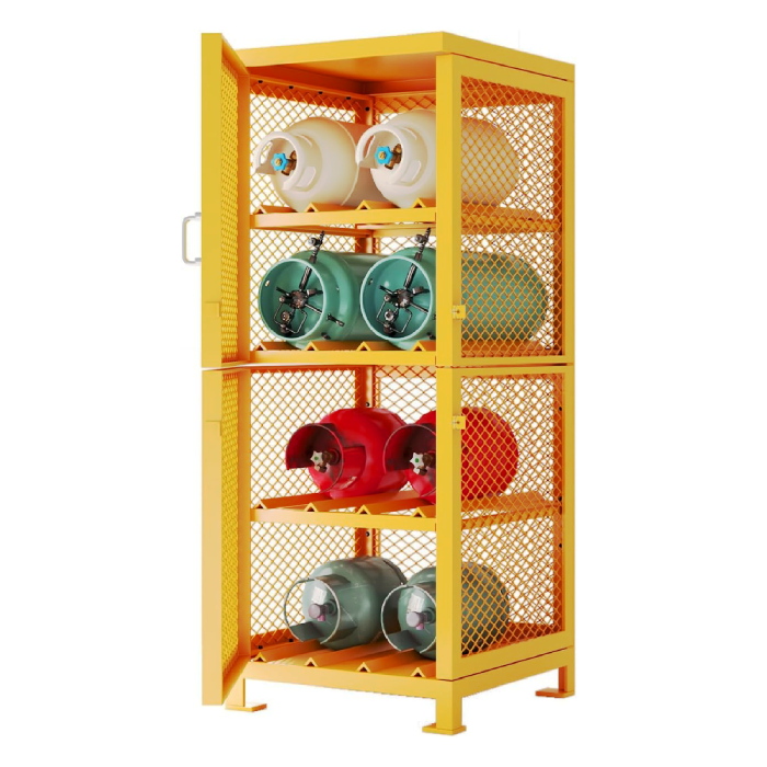 8-Cylinder Propane Storage Cage - Lockable Steel Cabinet