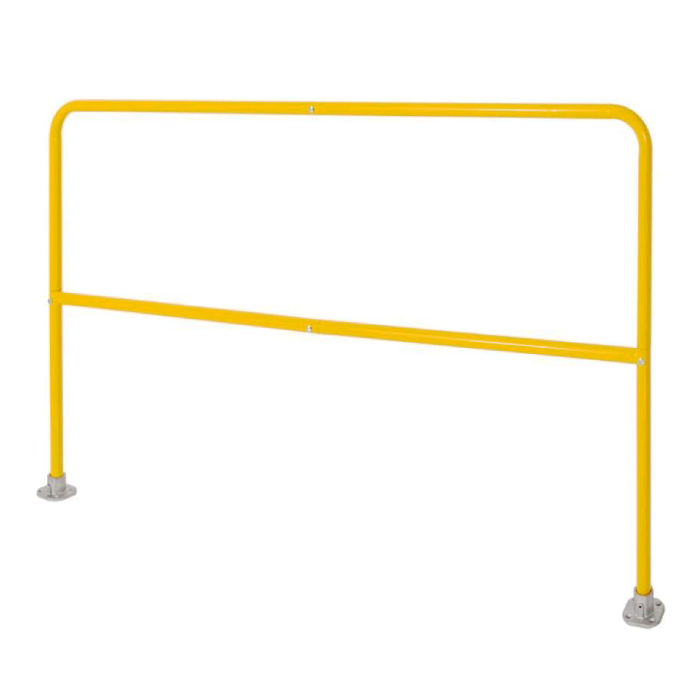 72"L Industrial Safety Guard Rail - High-Visibility Yellow