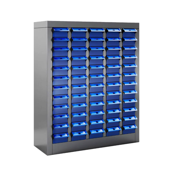60-Drawers Steel Parts Organizer - Heavy-Duty ABS Drawers