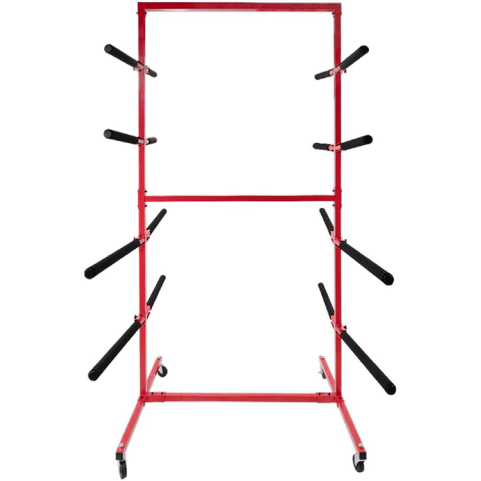 Mobile Bumper Storage Rack - 8 Pairs of Arms