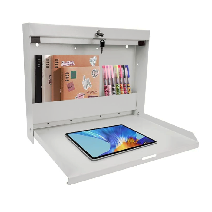 Wall Mount Folding Desk - Key Lock Security