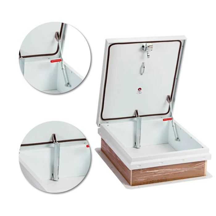 36" x 30" Modular Roof Access Station - Decorative Insulated Hatch with Metal-Carved Finish