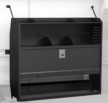 42"W x 46"H Van Shelving System with Lockable Door Kit - Heavy-Duty 16-Gauge Steel Storage for Cargo Vans