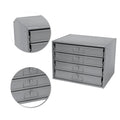 20" x 15-3/4" x 15" Steel Slide Rack with 4 Removable Compartment Boxes