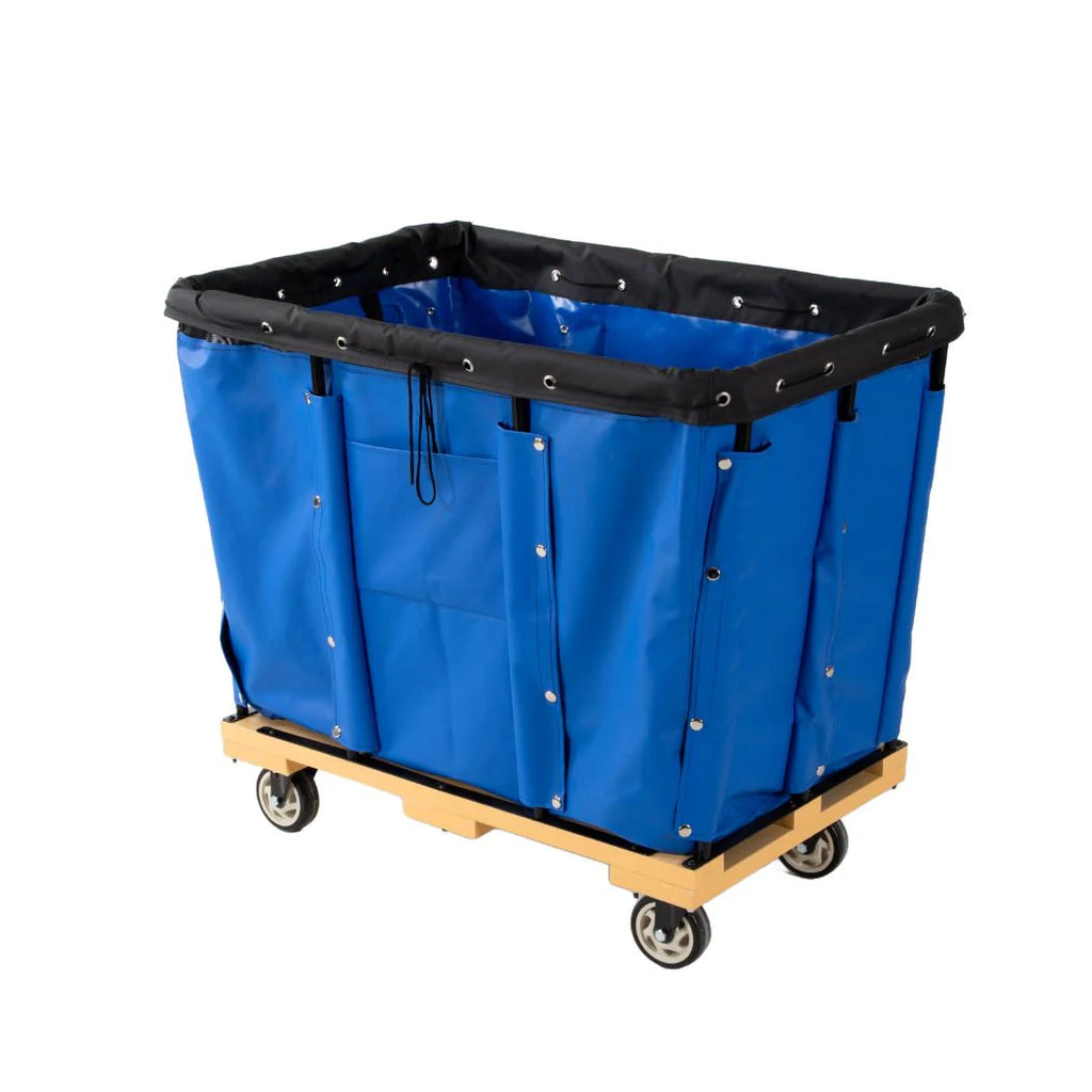 8 Bushel Vinyl Basket Truck - Heavy-Duty Laundry Cart