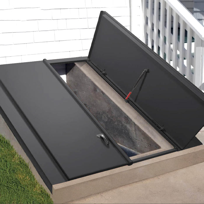 Sloped Wall Basement Door (36" x 58" Interior) - Heavy-Duty Steel Outside Basement Door