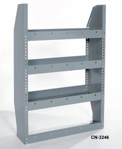 32"W x 46"H Contour Steel Van Shelving - Pre-Assembled 18-Gauge Heavy-Duty Van Storage System for Compact Cargo Vans