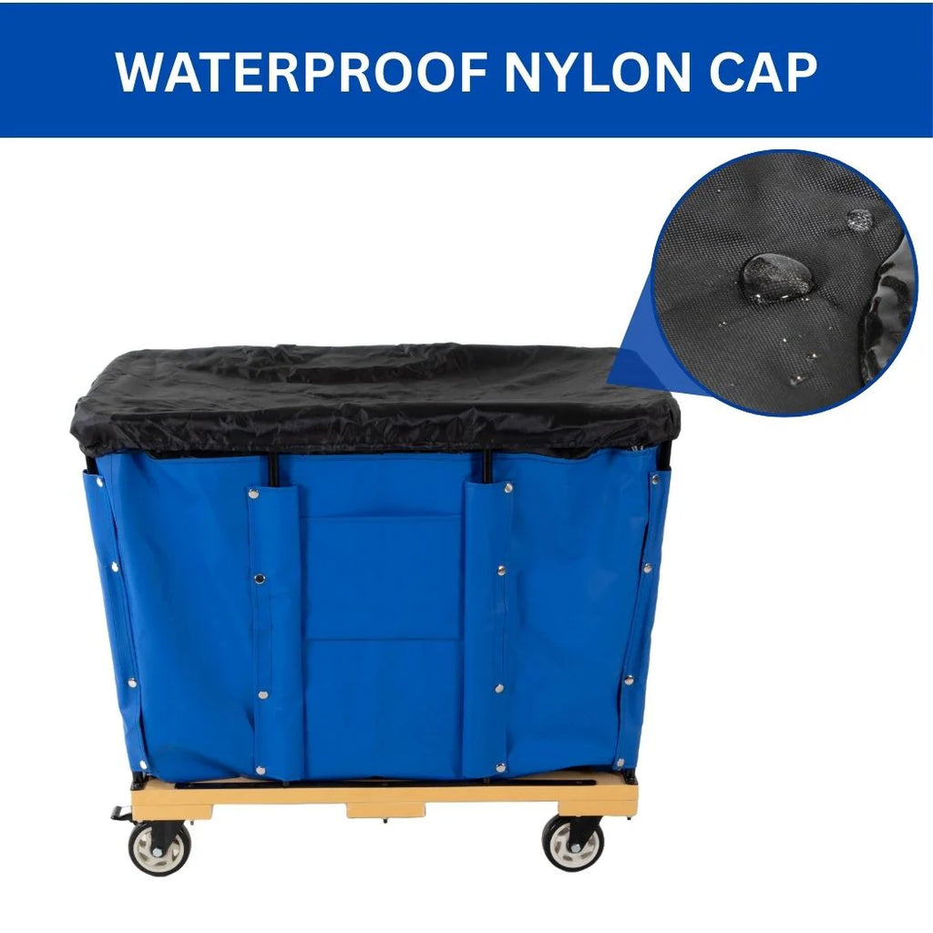 8 Bushel Vinyl Basket Truck - Heavy-Duty Laundry Cart