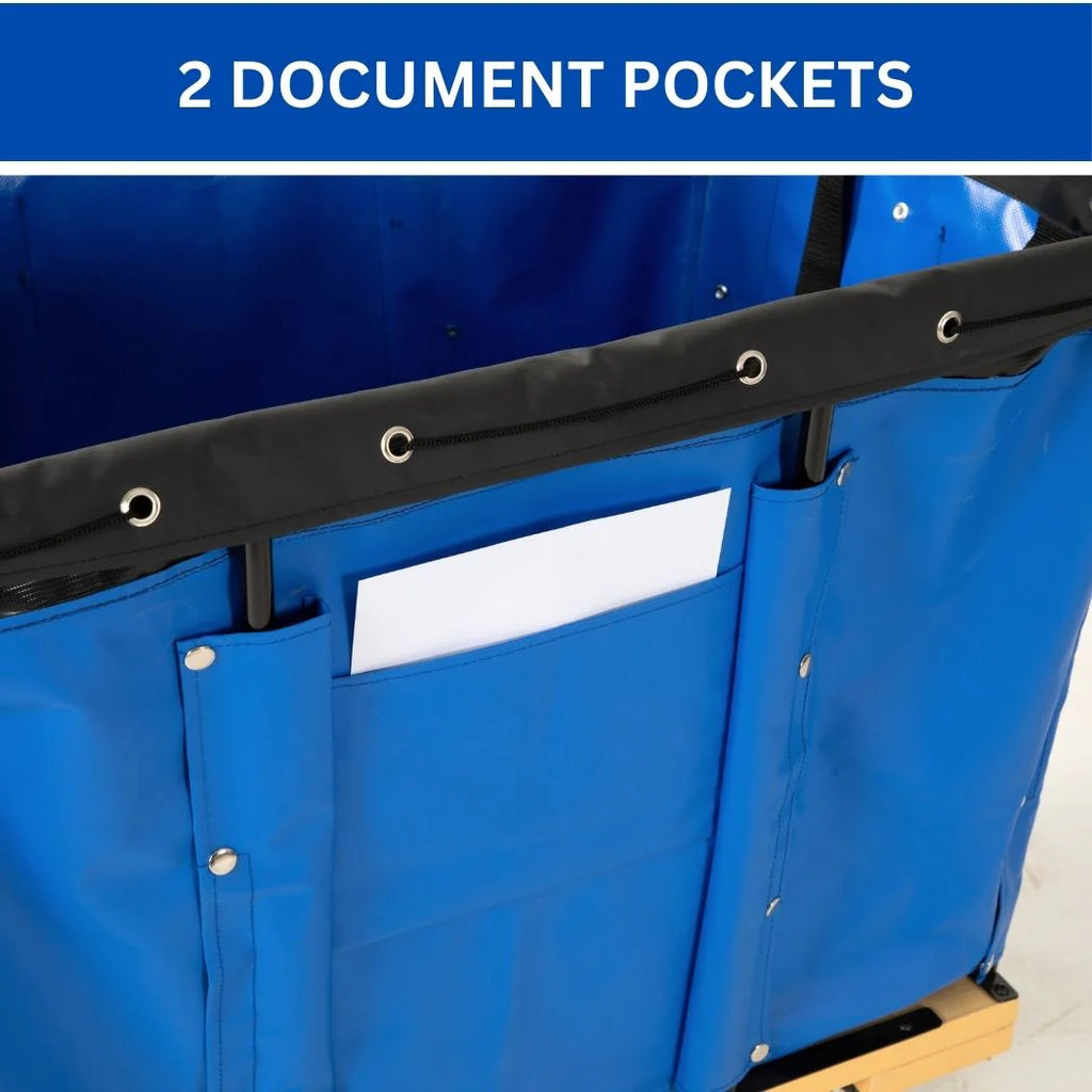 8 Bushel Vinyl Basket Truck - Heavy-Duty Laundry Cart