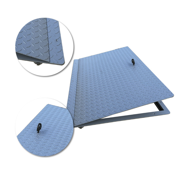 24" x 47" Drive-Over Reinforced Steel Floor Access Hatch - 3300 lbs Load Capacity