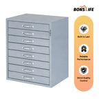 18"W x 12"D x 24"H High-Capacity 8-Drawer Steel Cabinet for Small Parts