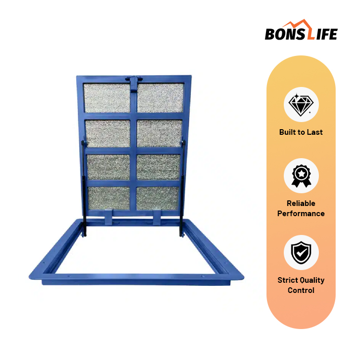 27.6" x 23.6" Recessed Steel Floor Access Hatch - Infill Door with Thermal Insulation (2200 lbs Load)