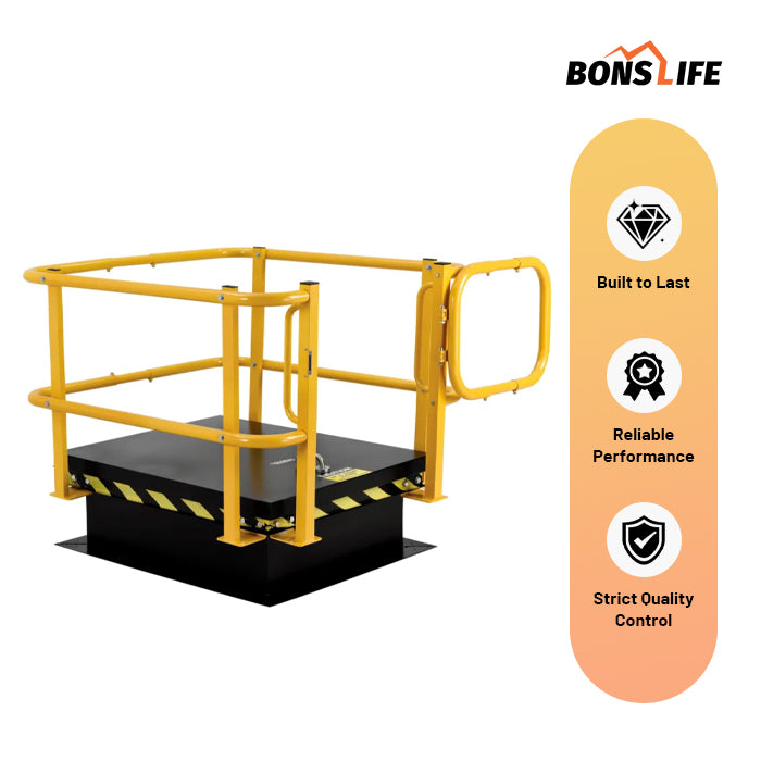Adjustable Safety Railing for 24" x 36" & 30" x 36" Roof Access Hatches - Galvanized Steel