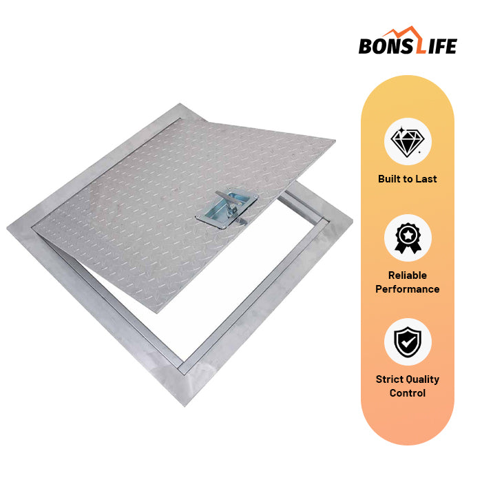 24" x 24" Heavy-Duty Steel Floor Access Hatch - Flush Mount 150 psf Load Capacity
