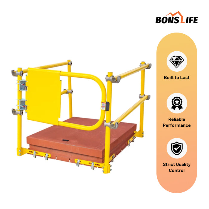 Roof Hatch Safety Railing Kit with Self-Closing Gate - Fits 30" x 30" & 30" x 36" Openings