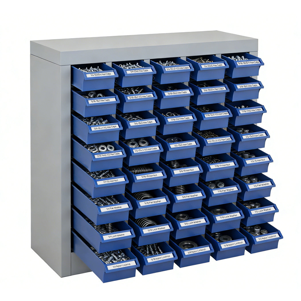 3,610-Pc Grade 8 Fastener Master Kit with 40-Drawer Bin
