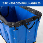 8 Bushel Vinyl Basket Truck - Heavy-Duty Laundry Cart