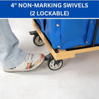 8 Bushel Vinyl Basket Truck - Heavy-Duty Laundry Cart