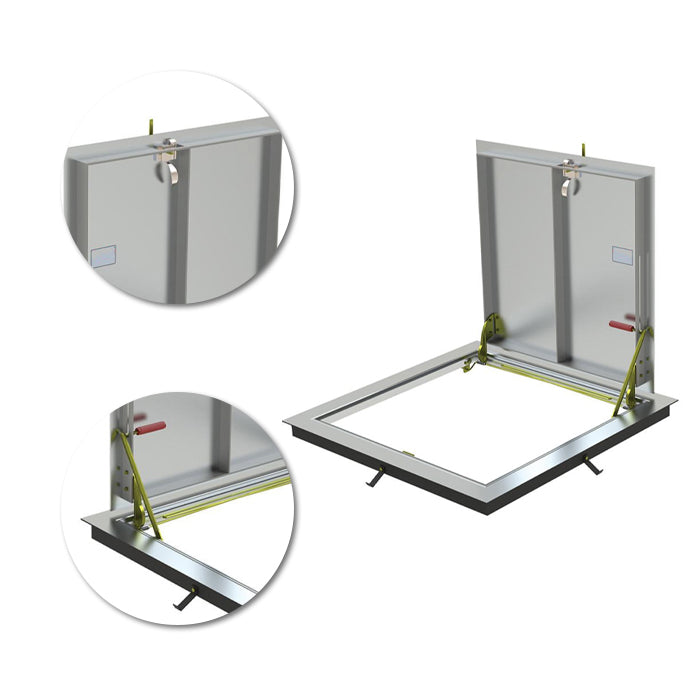 24" x 24" Heavy-Duty Steel Floor Access Hatch - Flush Mount 150 PSF Load Rated Door