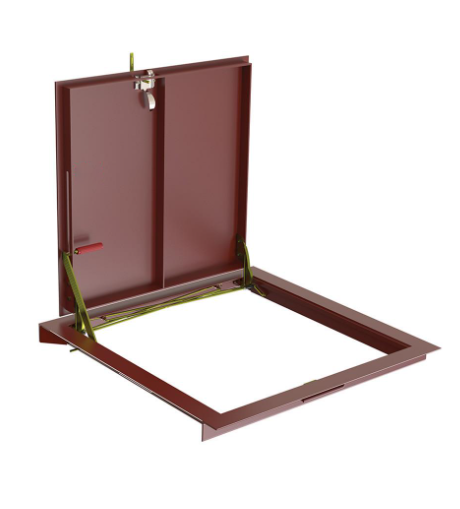24" x 24" Heavy-Duty Steel Floor Hatch - 150 psf Load Capacity Access Door