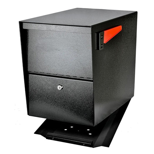 Large Capacity Package Mailbox 12"W x 21.5"D x 16"H, Post Mount Curbside Locking Mailbox