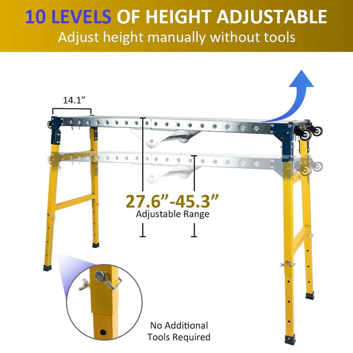 Folding Steel Welding Table - 1100 lbs Capacity