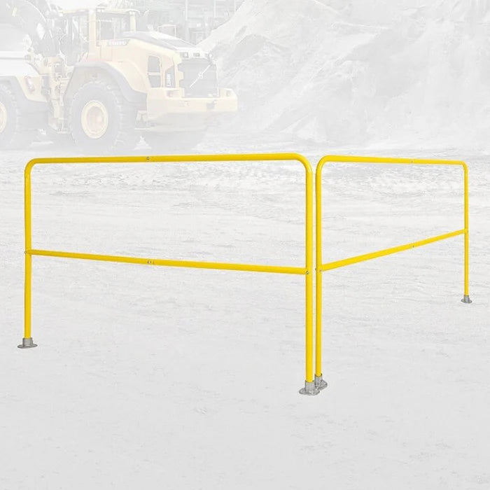 72"L Industrial Safety Guard Rail - High-Visibility Yellow