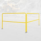 72"L Industrial Safety Guard Rail - High-Visibility Yellow
